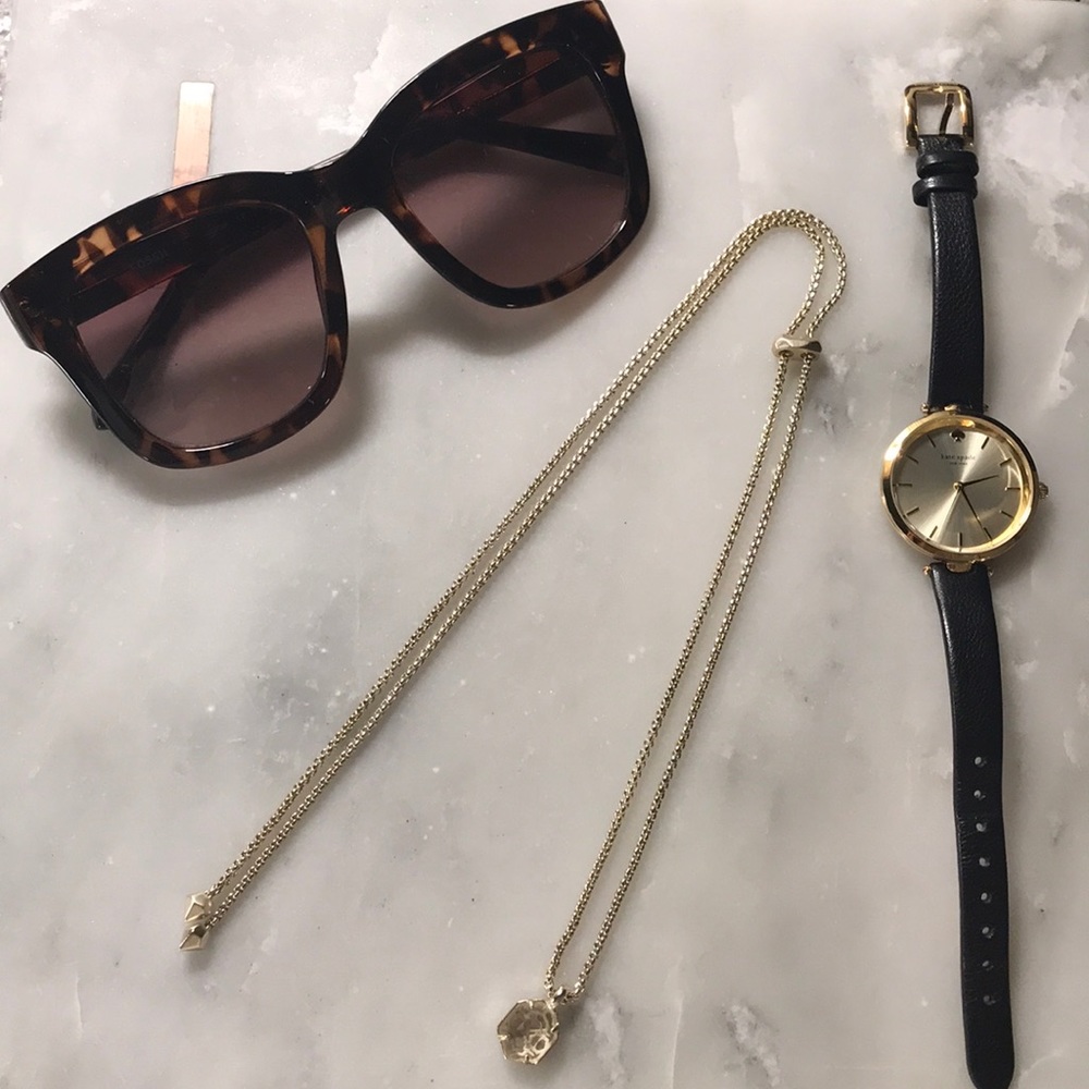 Kendra Scott adjustable necklace with clear stone